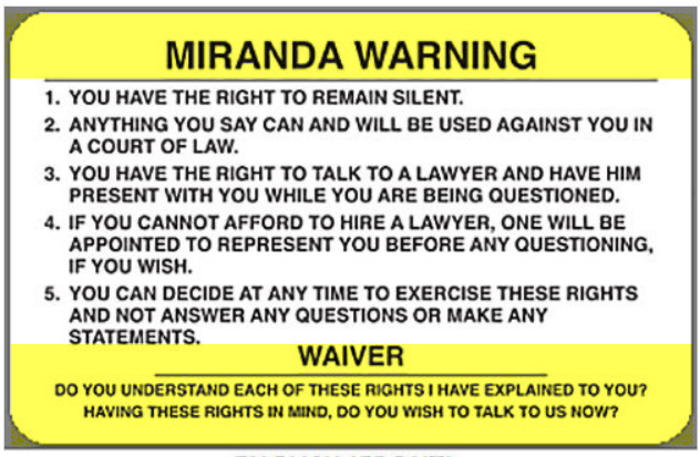 Miranda Update #7 - Handcuffing and Miranda - 