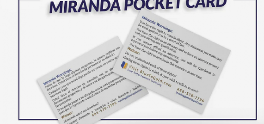 Did Detectives Dodge a Bullet? When Giving Miranda Rights in English ...